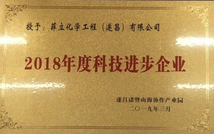 2018年度科技進步企業(yè)